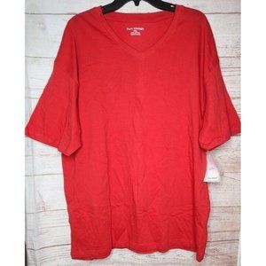 Pure Vintage Red 2XL Vneck Big And Tall Shirt